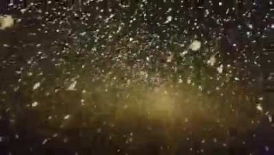 Snowing at sea