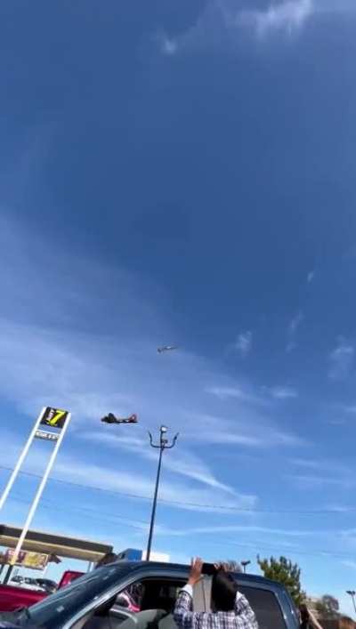 B-17 Bomber and smaller plane collide at Dallas Air Show [11/12/2022] [4 Angles]
