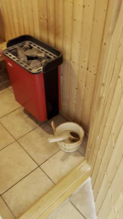 its gettin warm inside the sauna..
