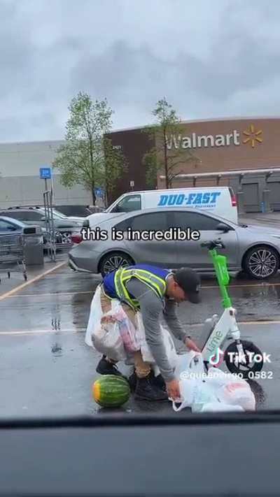 When you don’t have a car. You improvise.