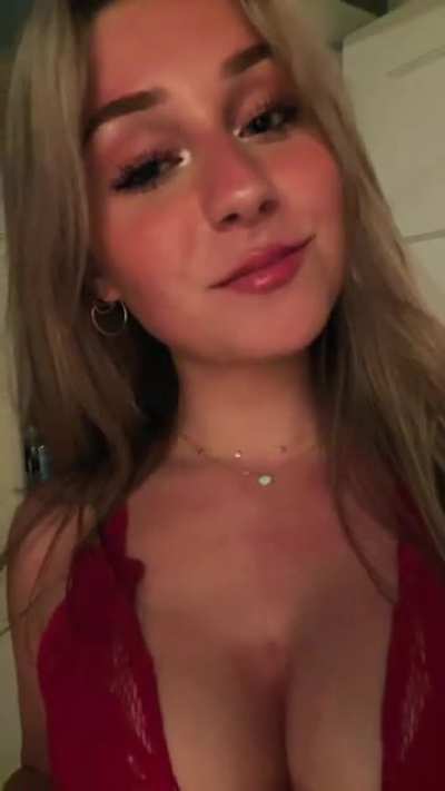 this slut’s perfect tits and face drive me crazy