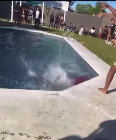 If your first thought at a pool party is to Power Bomb a woman into the side of the pool while she throwing ass …you need not to be partying.
