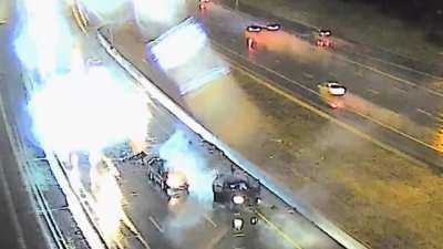 Person Ejected During Crash Stands Right Up (Info In Comments)