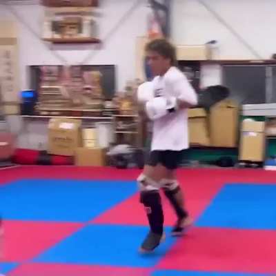 K-1 Lightweight champion Yoza Yuki sparring session with RISE fighter Ryu Hanaoka.