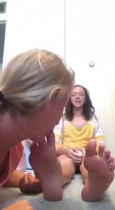 Licking feet
