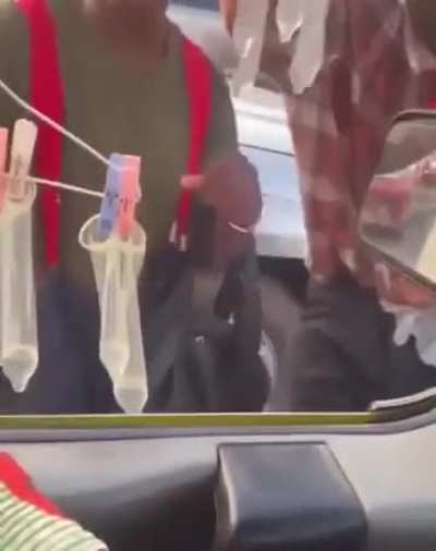 People selling used