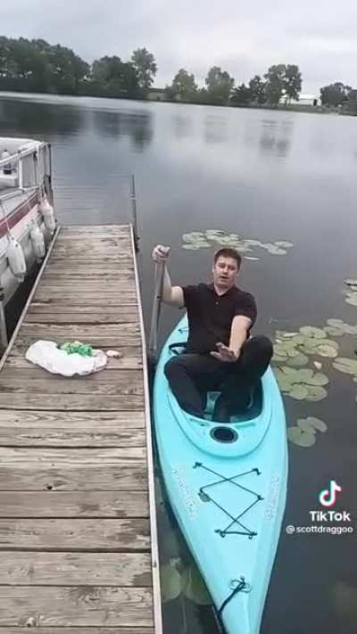 Proper way to dismount a kayak