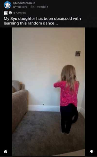 Just a normal video of a cute little girl dancing! I sure do hope the rest of the sub feels the same way.