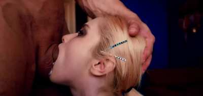 Letting him pump a huge load into my mouth