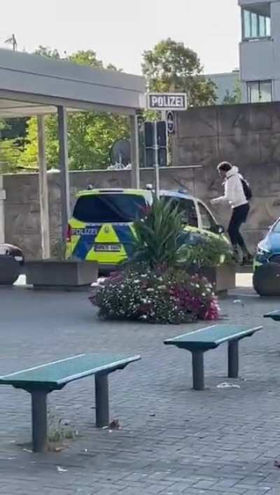 In Germany- Guy goes Crazy
