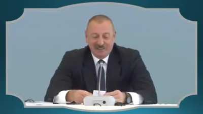 The Azerbaijani government holding a press conference to denounce the one European country condemning its treatment of Armenia
