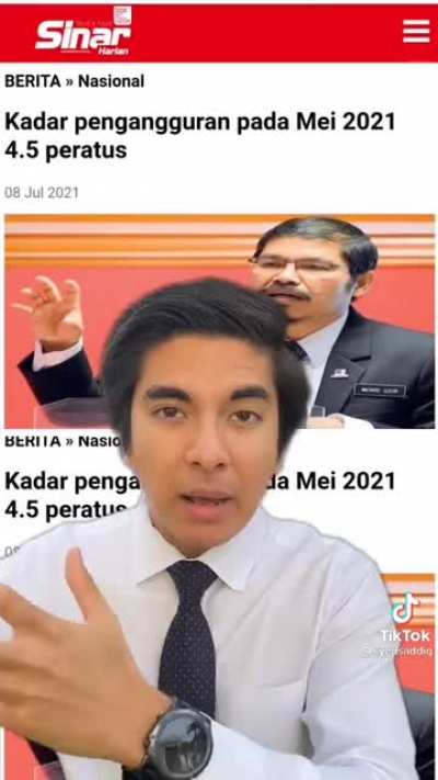 Syed Saddiq highlighting the absurdity of closing Parliament