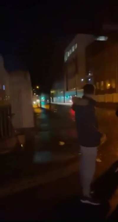 Idiots joy riding on Xmas day on Pearce St