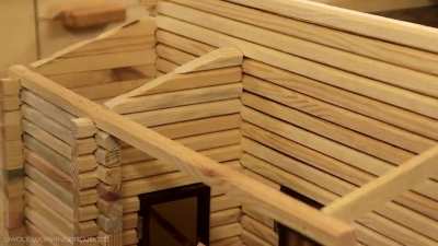 I Made Log Cabin With Mini Wood Handmade Logs | UWOODWORKINGPROJECTS