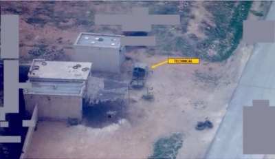 Coalition strike destroys two ISIL technicals outside the city of Manbij, Syria on March 5th 2016