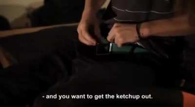 Like a ketchup bottle