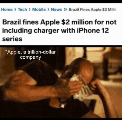 Apple is worth more than a trillion dollars, what is 2 million for them?