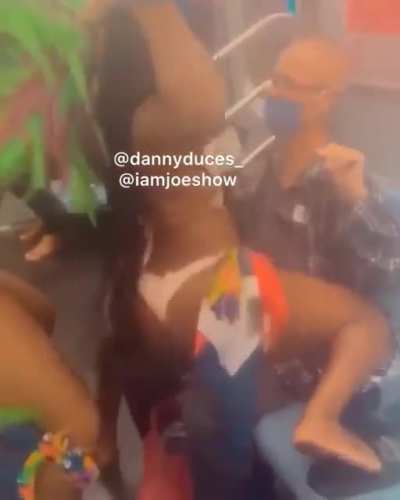 Carnival time on the NYC train 🤣🔥