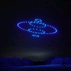 100 drones giving a light show
