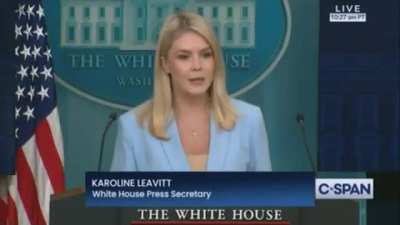 Karoline Leavitt: “I think It’s frankly ridiculous that anyone in this room would even suggest that President Trump is doing anything for his own benefit.He left a life of luxury and a life of running a very successful real estate empire …for public servi