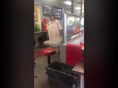 Possessed Woman at Zorba’s Burgers (repost)