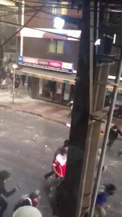 Otra toma del atropello en marcha del día de hoy en Antofagasta