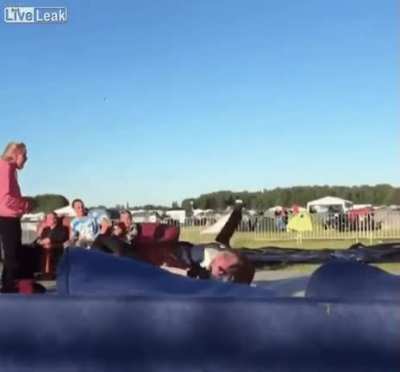 Hitting the table you're standing on with a chair