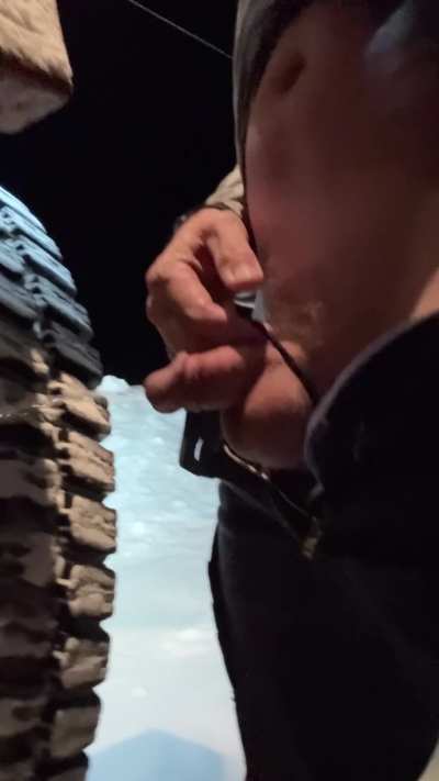 Wearing her hair tie tonight