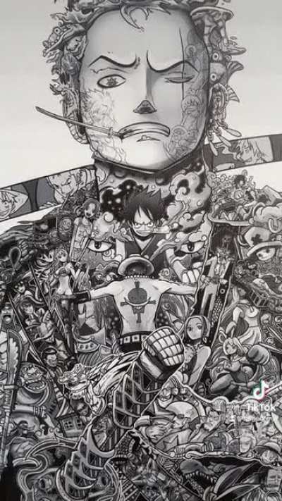 I have just finished this Zoro art. Hope you like it!