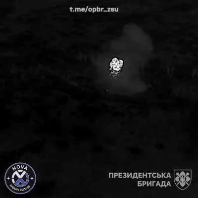 [Unconfirmed Report] UA Presidential Brigade dropped munitions at night onto a position held by 10 Russian infantry, reportedly with no survivors. Hoping for followup to come. March 19, 2024