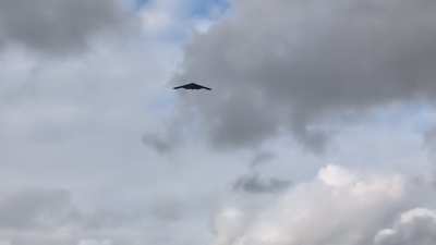 B-2 Spirit flyover at the Rose Bowl