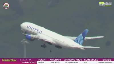 United 777 departing from SFO
