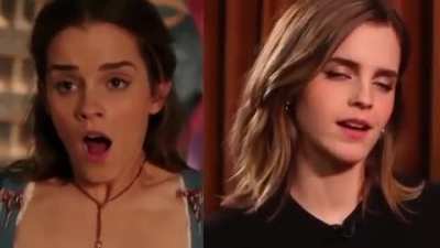 Emma Watson the moment my thick cock enters her tight pussy