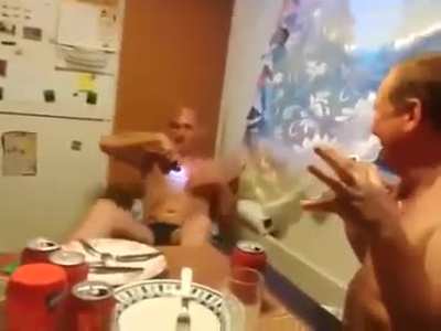Russians playing with taser