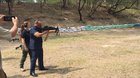 Old clip of Sen. Dela Rosa testing out machine guns, for those who are missing him (including me) due to his absence during to this pandemic.