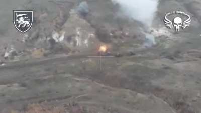 Russian armored vehicles were blown up by mines that were remotely planted by Ukrainian soldiers of the 