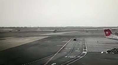 An Airbus A320neo just crashed into a fire truck on the runway in Lima, Peru.