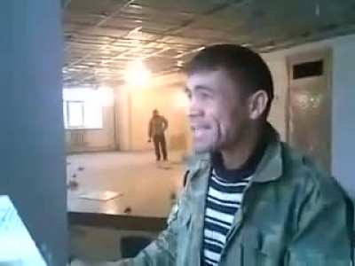 This construction worker from Algeria having fun.