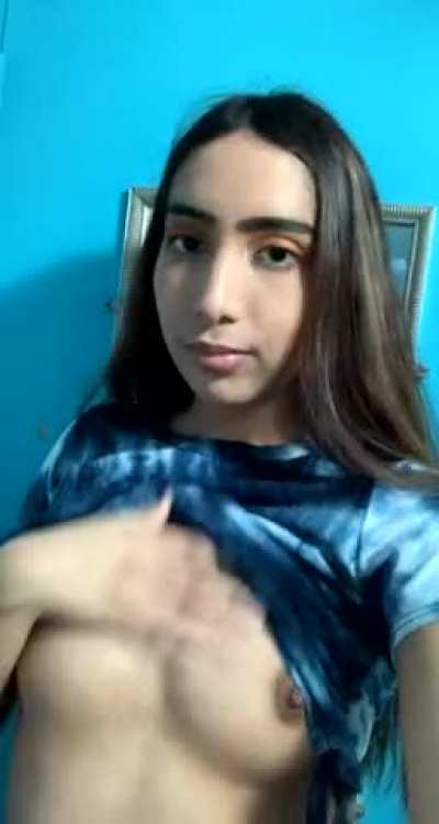 Revealing my cute mexican tits