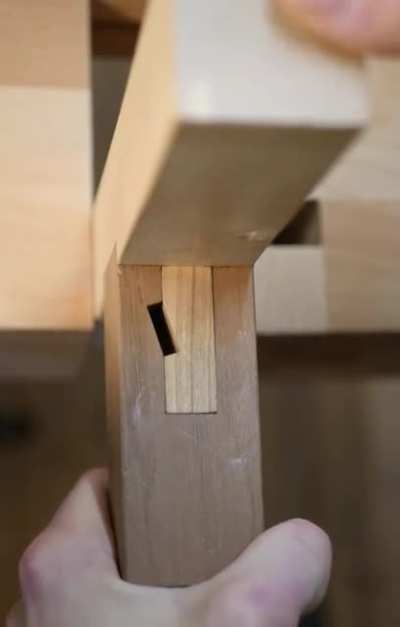Beautiful wood joints craftsmanship