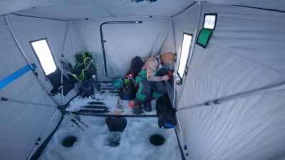 Just a little ice fishing…