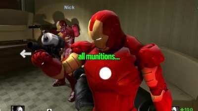 This is why Iron Man wins. Glock 19 are incredibly powerful