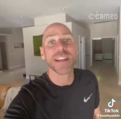 Bald guy going wild