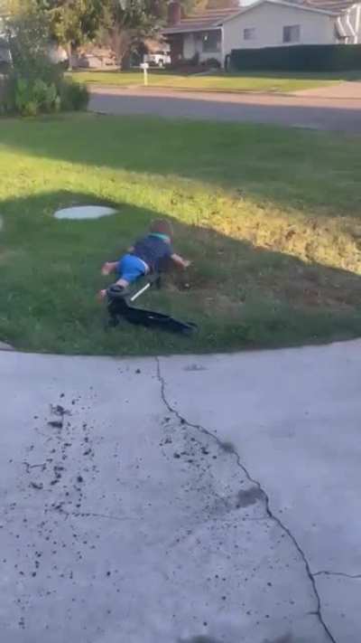His first faceplant