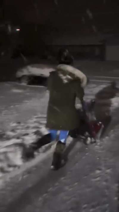 This is why you don't run with a snow blower