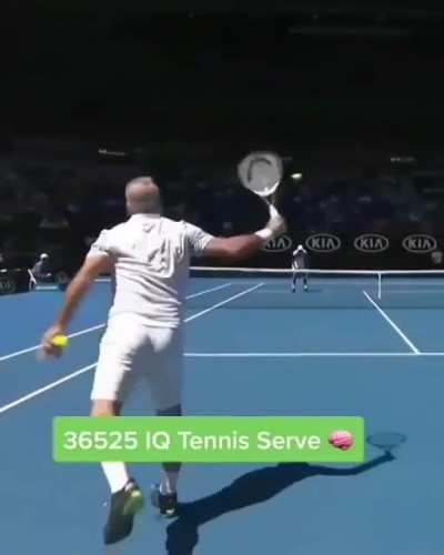 Unique tennis serve