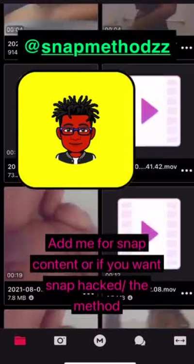 Hit me if you want a snap hacked or the method