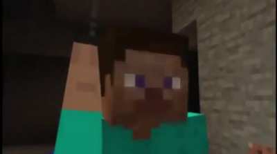 Steve speedruns minecraft