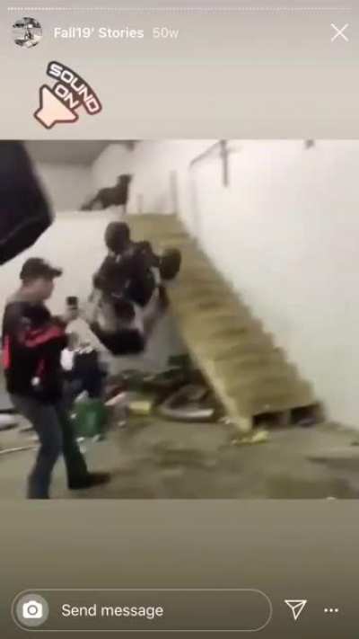 Why tf would u try and go down the stairs with it