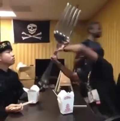 COMICALLY. LARGE. FORK.